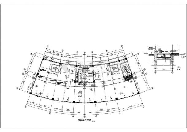 某地区大型娱乐城大厦建筑施工平立剖图纸-图二