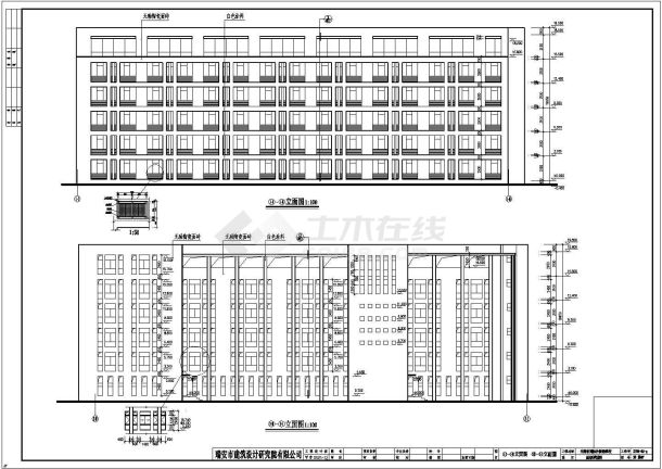 某六层学生宿舍综合楼建筑施工图设计-图一