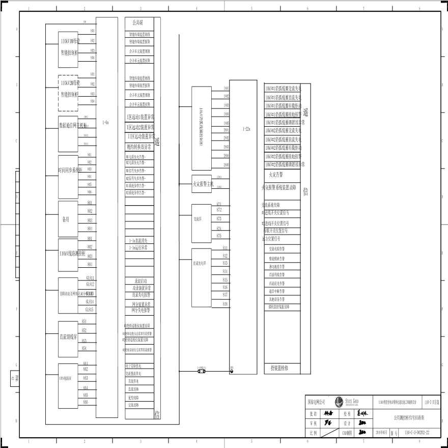 110-C-3-D0202-22 公用测控柜信号回路图.pdf-图一