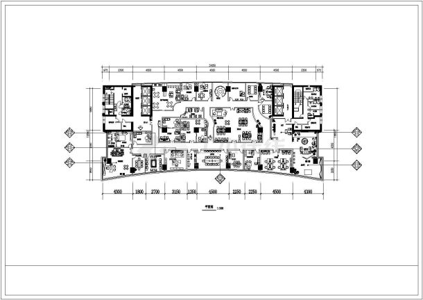 某多层办公空间装修设计CAD总图-图二