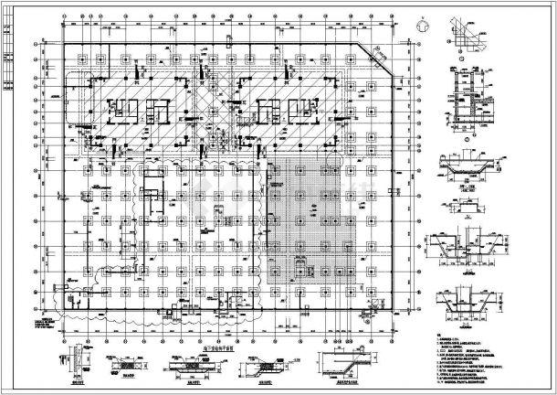 合肥市十九层（带地下室）框筒结构办公楼结构施工图-图一