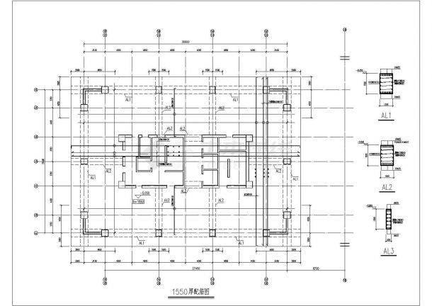 合肥市十九层（带地下室）框筒结构办公楼结构施工图-图二