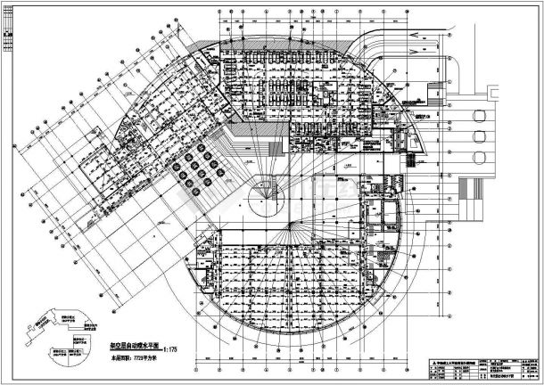 某大学图文信息中心大楼建筑CAD设计施工图纸-图一