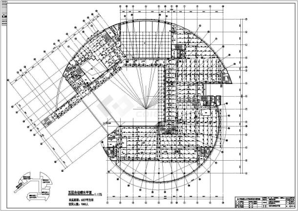 某大学图文信息中心大楼建筑CAD设计施工图纸-图二