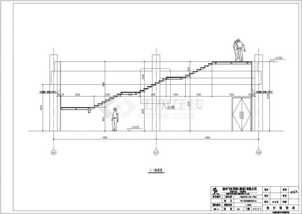 某下沉广场悬挑钢梯钢结构设计施工图-图二