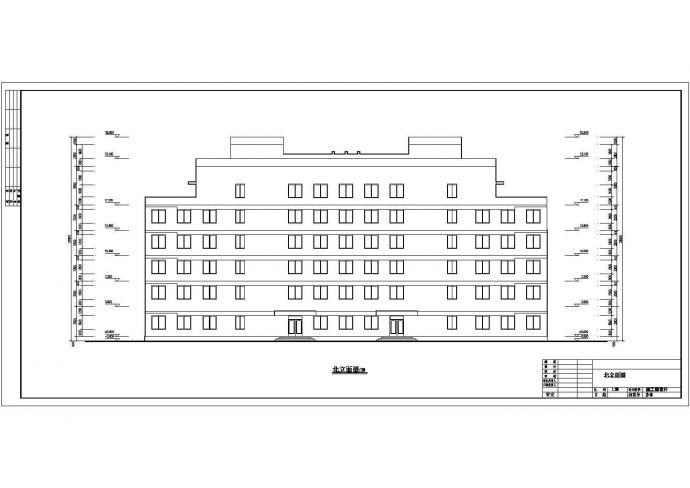 某地多层框架办公楼建筑设计方案图_图1
