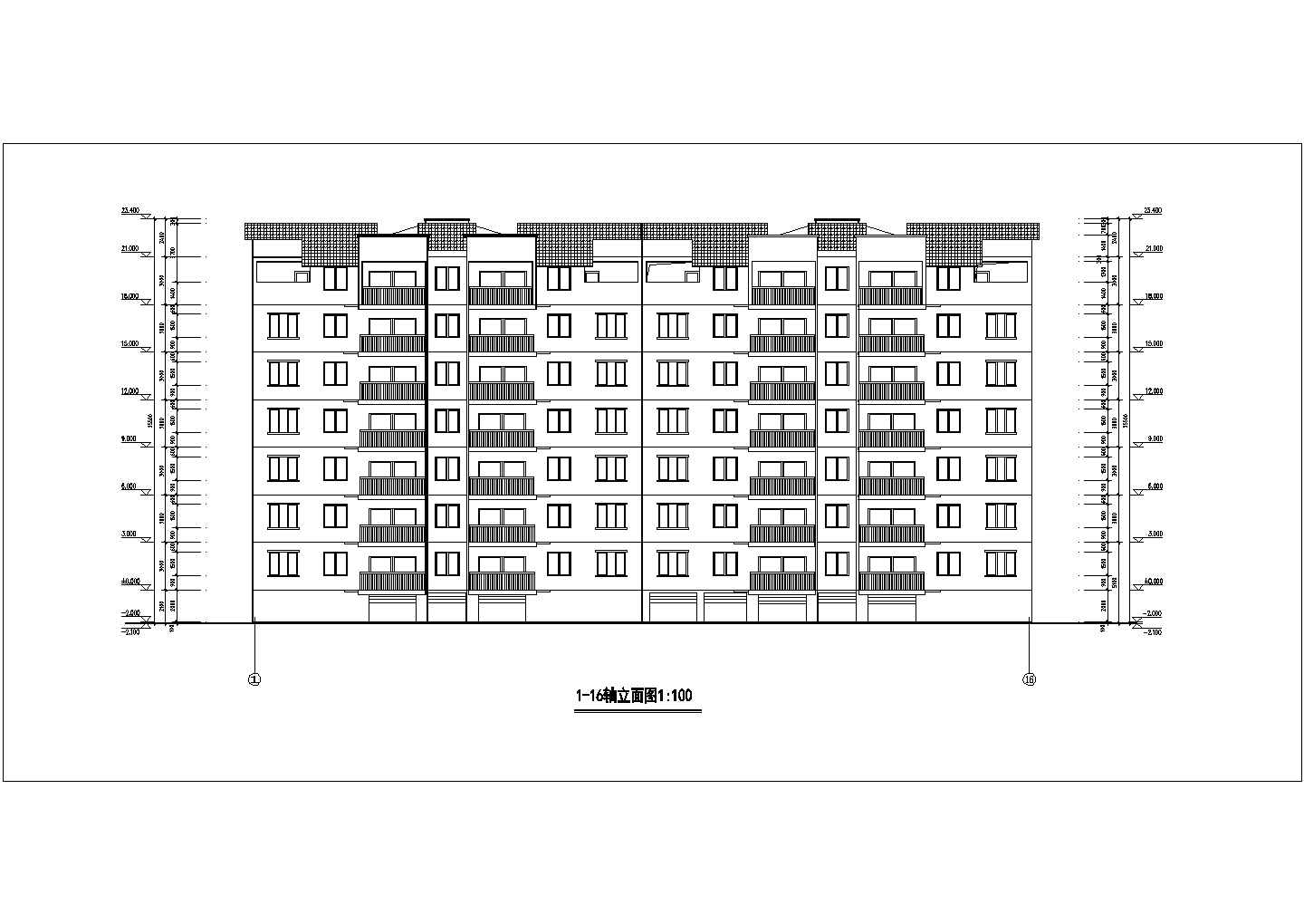 贵州七层砖混结构住宅楼建设设计施工图