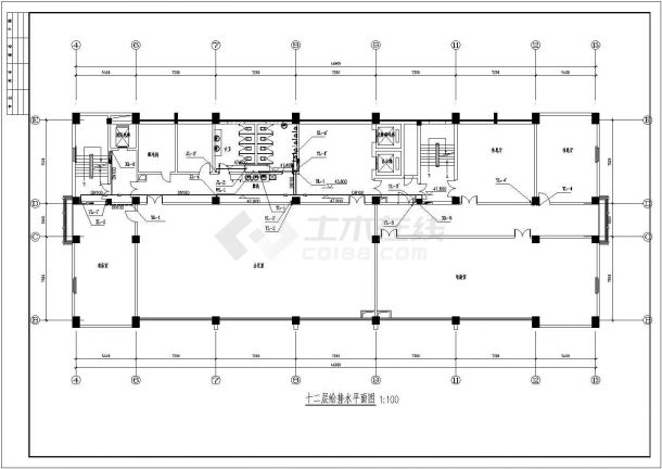 某十二层二类高层办公楼给排水施工图设计-图二