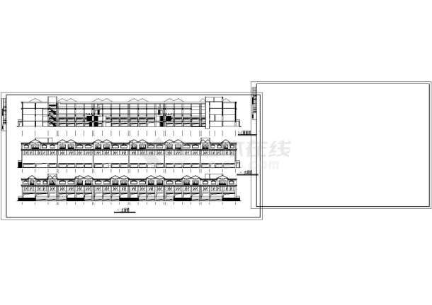 某地区大型商场建筑设计平面施工图-图一