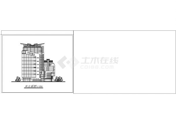风云大酒店建筑设计方案及施工全套CAD图-图二