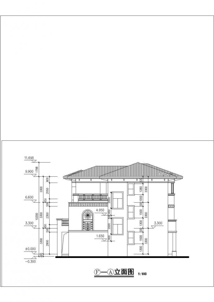 水岸豪宝石A型别墅建筑设计图（全套）_图1