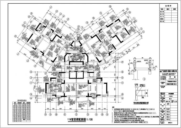某地22层剪力墙结构住宅楼结构设计施工图_图1