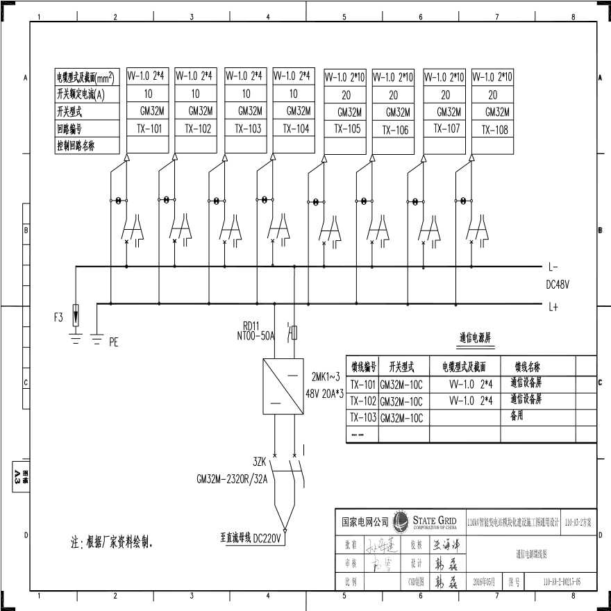 110-A3-2-D0215-05 通信电源馈线图.pdf-图一