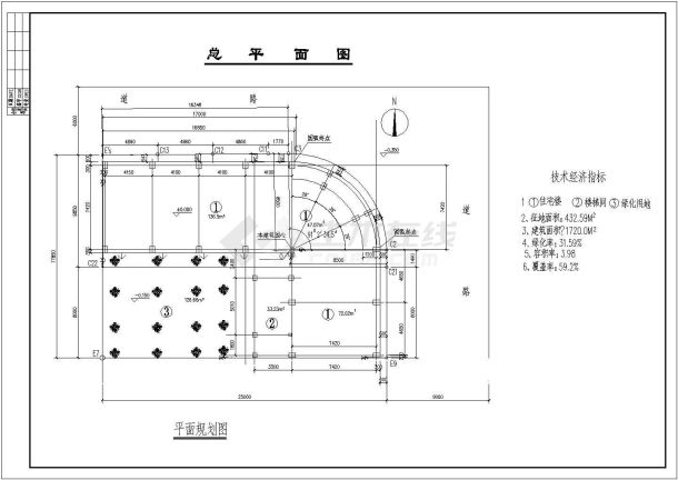 酒店建筑施工及设计方案全套CAD图纸-图二