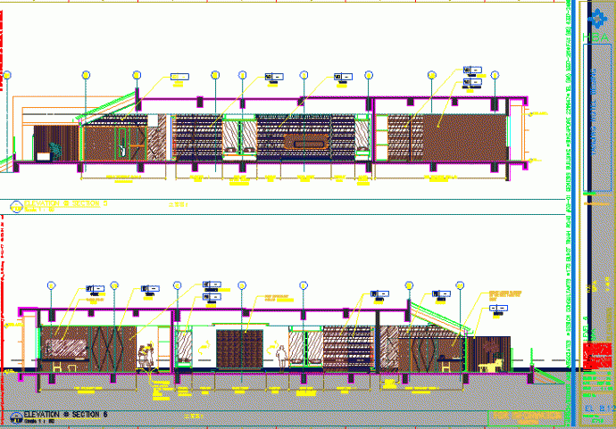 HBA某饭店全部装修设计CAD施工图纸_图1