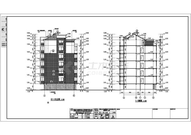 某五层砖混结构住宅楼建筑设计施工图-图二