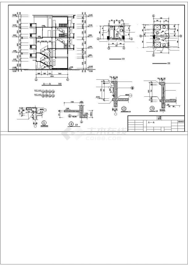 某地大型私宅建筑施工图（共21张）-图二