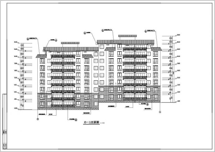 某地七层砖混结构住宅建筑设计方案图_图1