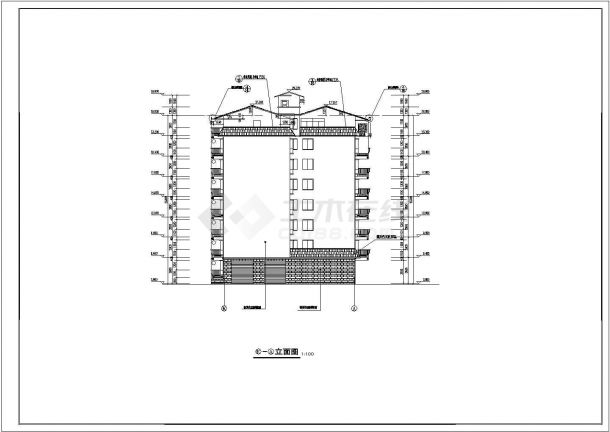 某地七层砖混结构住宅建筑设计方案图-图二
