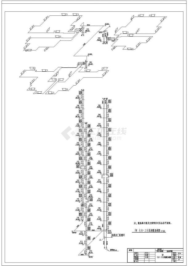 某地30层住宅楼采暖暖通设计CAD施工图-图二