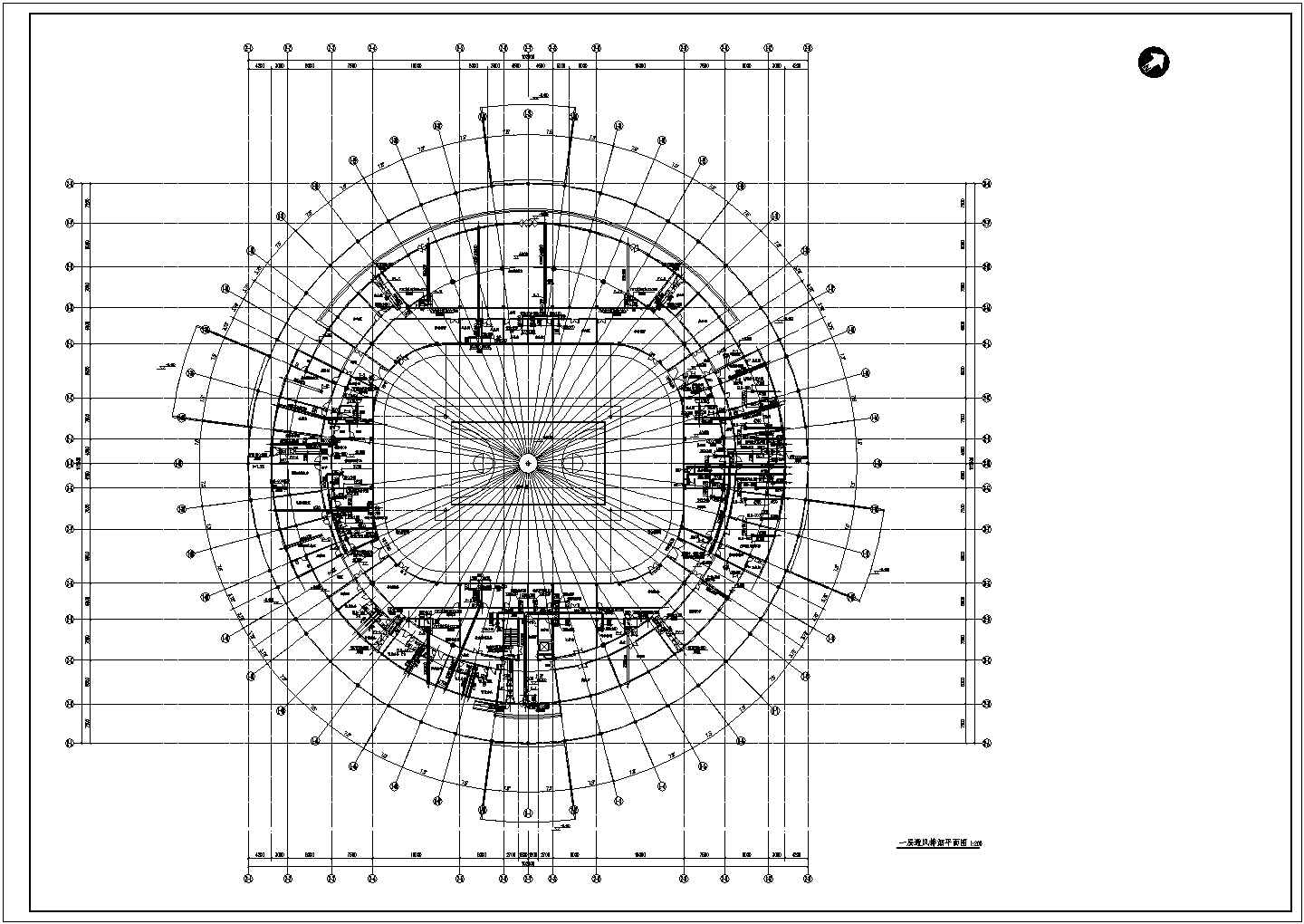 某地体育馆空调通风暖通设计CAD施工图