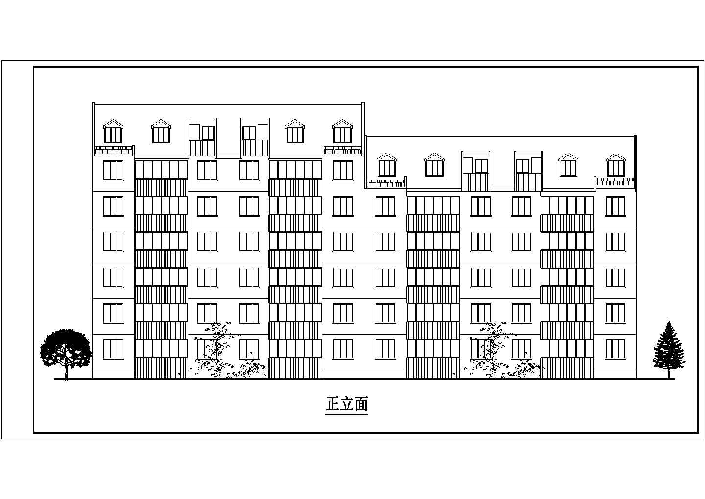 北馨住宅建筑设计CAD平立面图纸