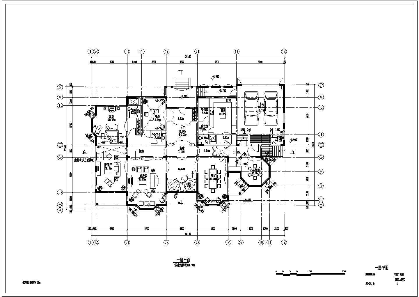 28.14X17.64两层简欧别墅建筑设计图