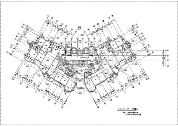 经典高层住宅楼中央空调设计cad系统施工图纸-图二