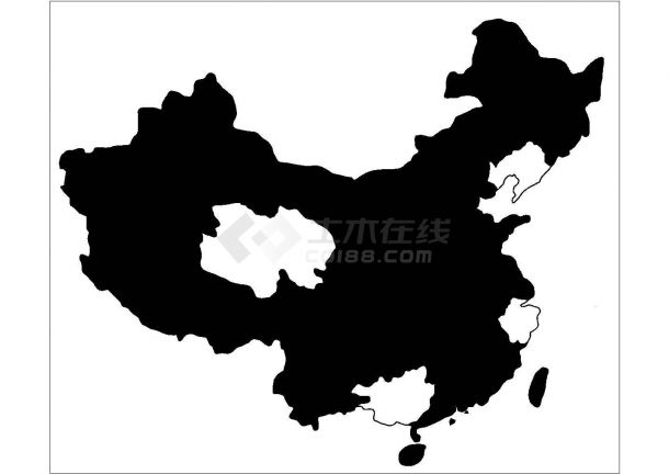 标准的中国地图各省行政区域平面图-图一