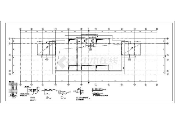 某办公楼大空间框剪结构设计施工图-图二