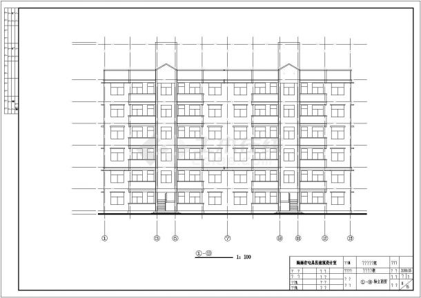 某六层职工宿舍楼建筑设计施工图纸-图二