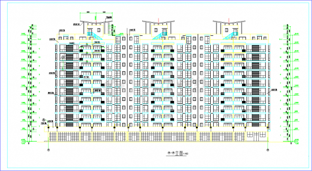 某市高层小区住宅楼建筑设计施工图-图一