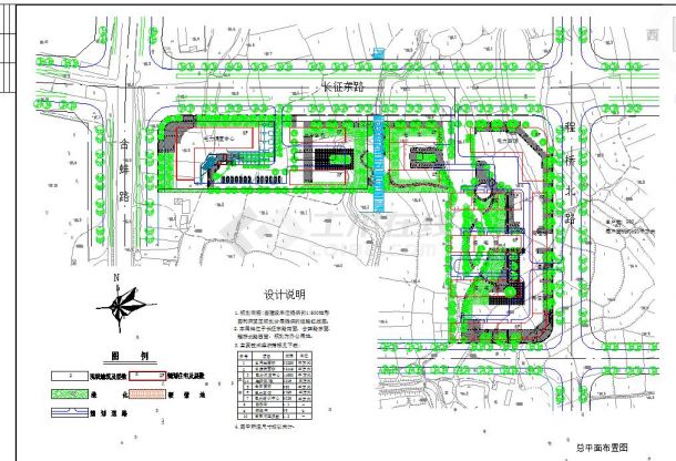 某地小型电力局建筑规划图（含设计说明）-图一