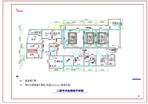 某中西医医院手术部电气施工图-图一