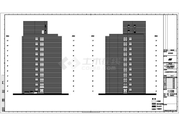上海某学生公寓11层建筑设计施工图-图二