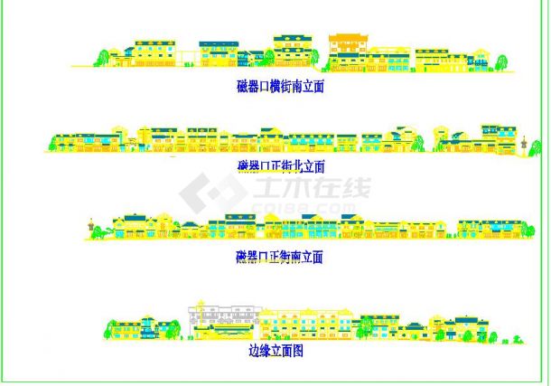 某步行街建筑cad规划图（节点详细）-图一