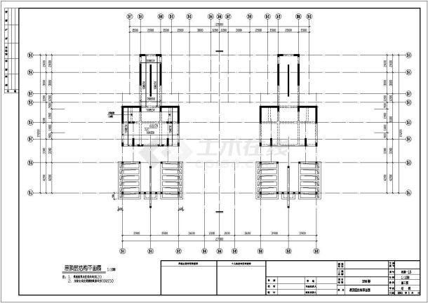 某地20层剪力墙结构住宅楼结构设计施工图-图一