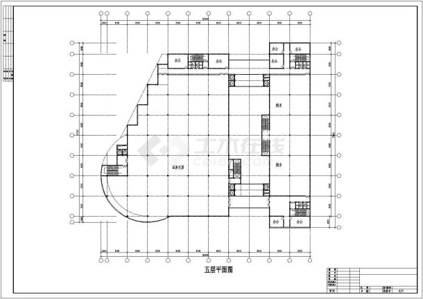 某地区购物中心建筑方案图（标注详细）-图一