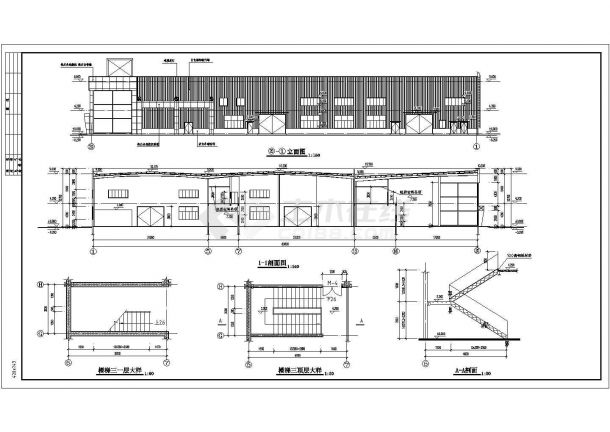 宣城市广德县2层钢结构4S店建筑施工图纸-图二