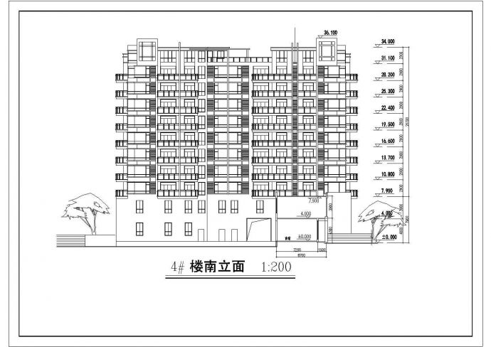 航运新村高层住宅建筑设计CAD施工图_图1