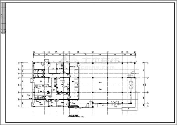 江苏两层框架结构食堂建筑设计施工图-图二