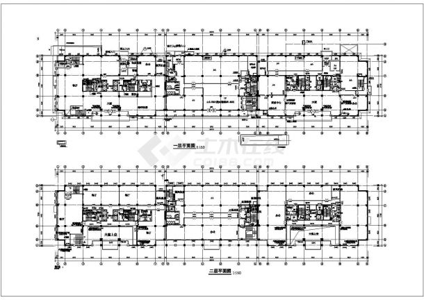 北京某地11层框架结构办公楼建筑设计施工图-图二