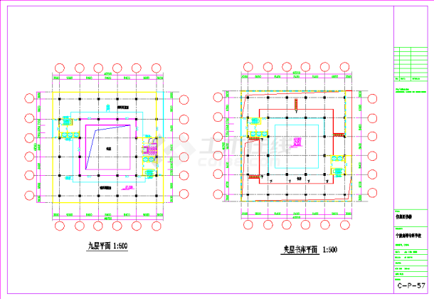 某高教区控规整体规划与建筑CAD设计图纸-图二