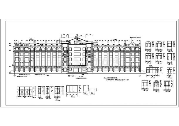 某县级五层医院建筑方案CAD详情图-图二
