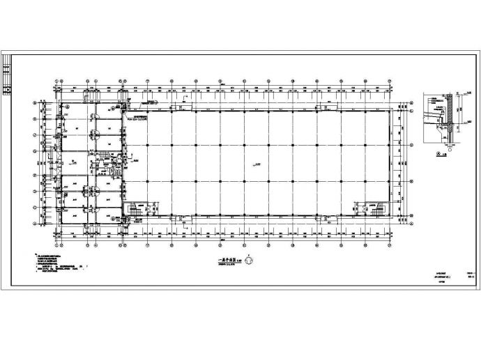 某两层标准框架结构厂房建筑施工图_图1
