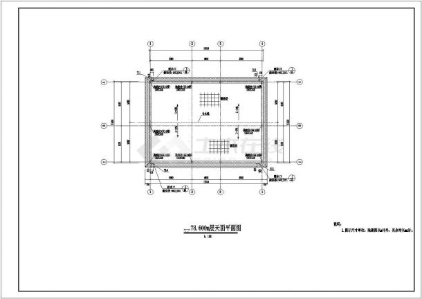 技施阶段某水利工程临时泵站建筑结构图-图二