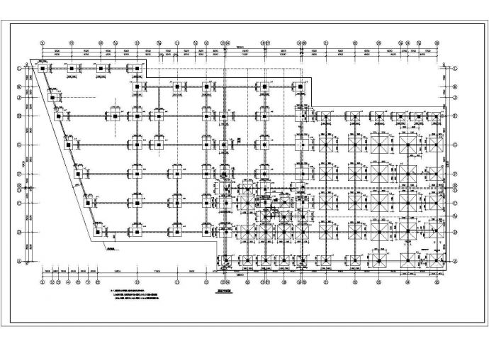 某地二层钢结构框架宝马4S店结构施工图_图1