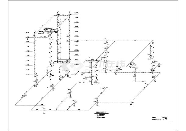 某办公大楼给排水CAD设计施工图纸-图二