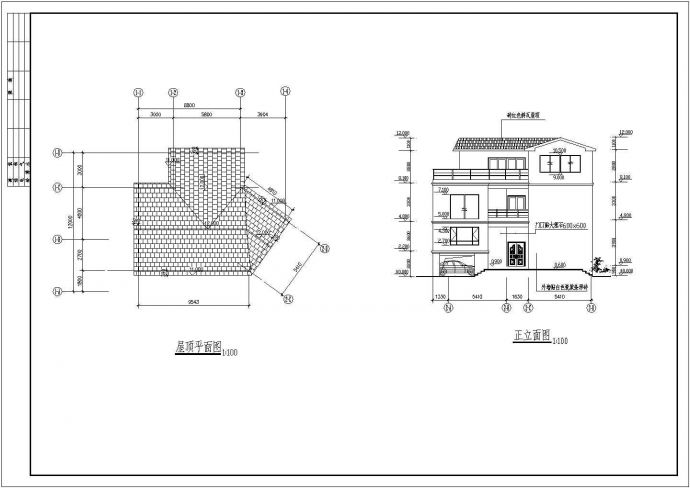 广东地区某3层别墅建筑设计方案图_图1