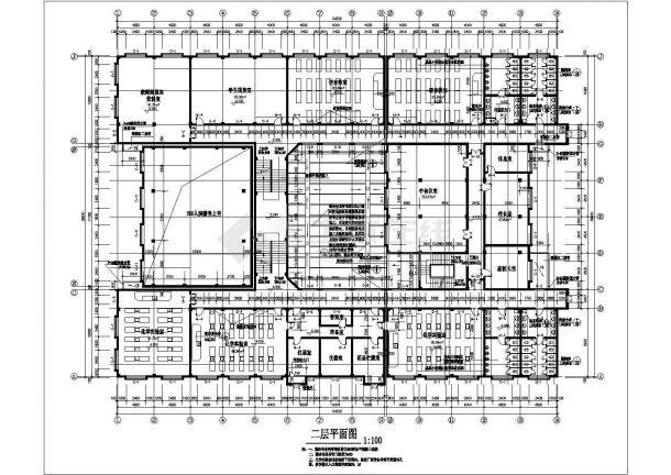 某中学综合楼建筑设计图（共14张）-图二